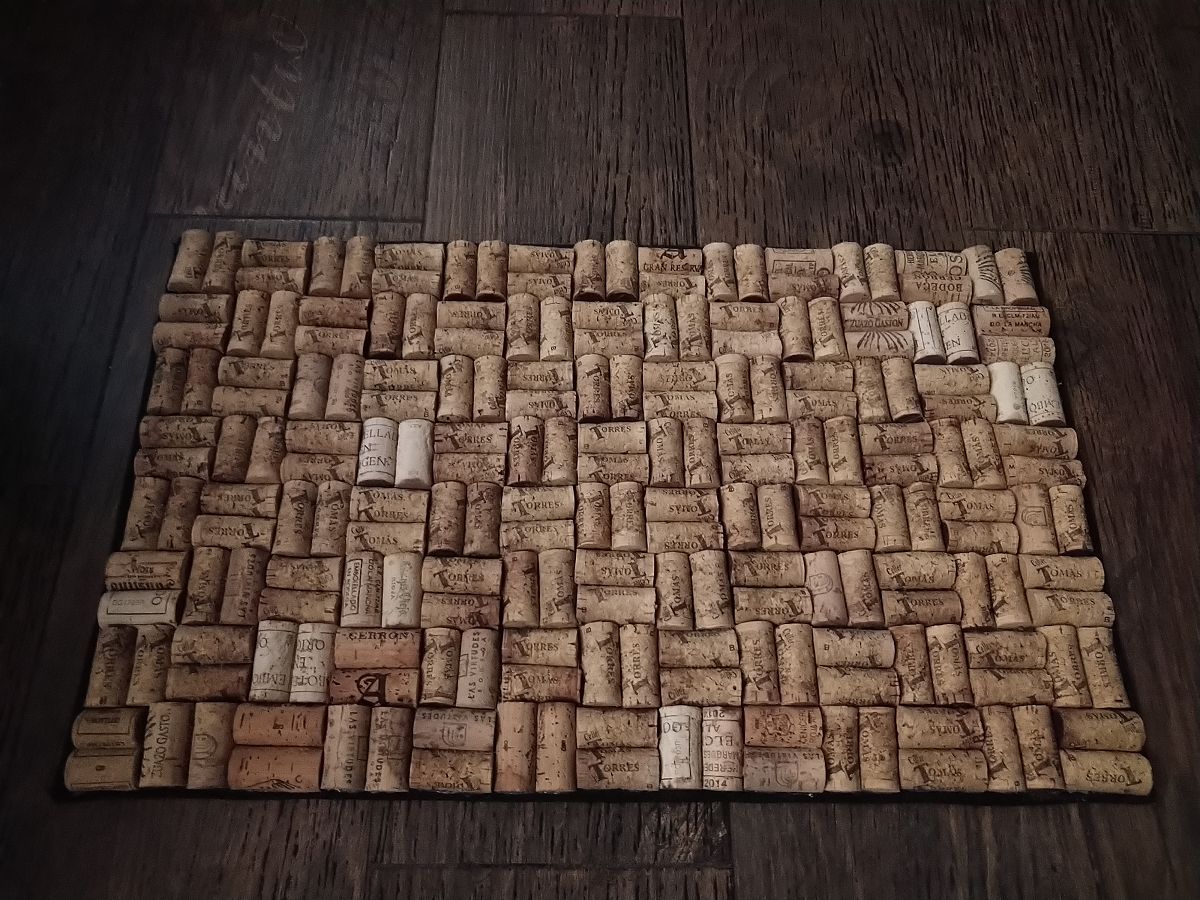 Recycled cork rug