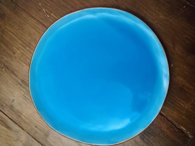 Grande assiette plate. BLEU Céramique boutique