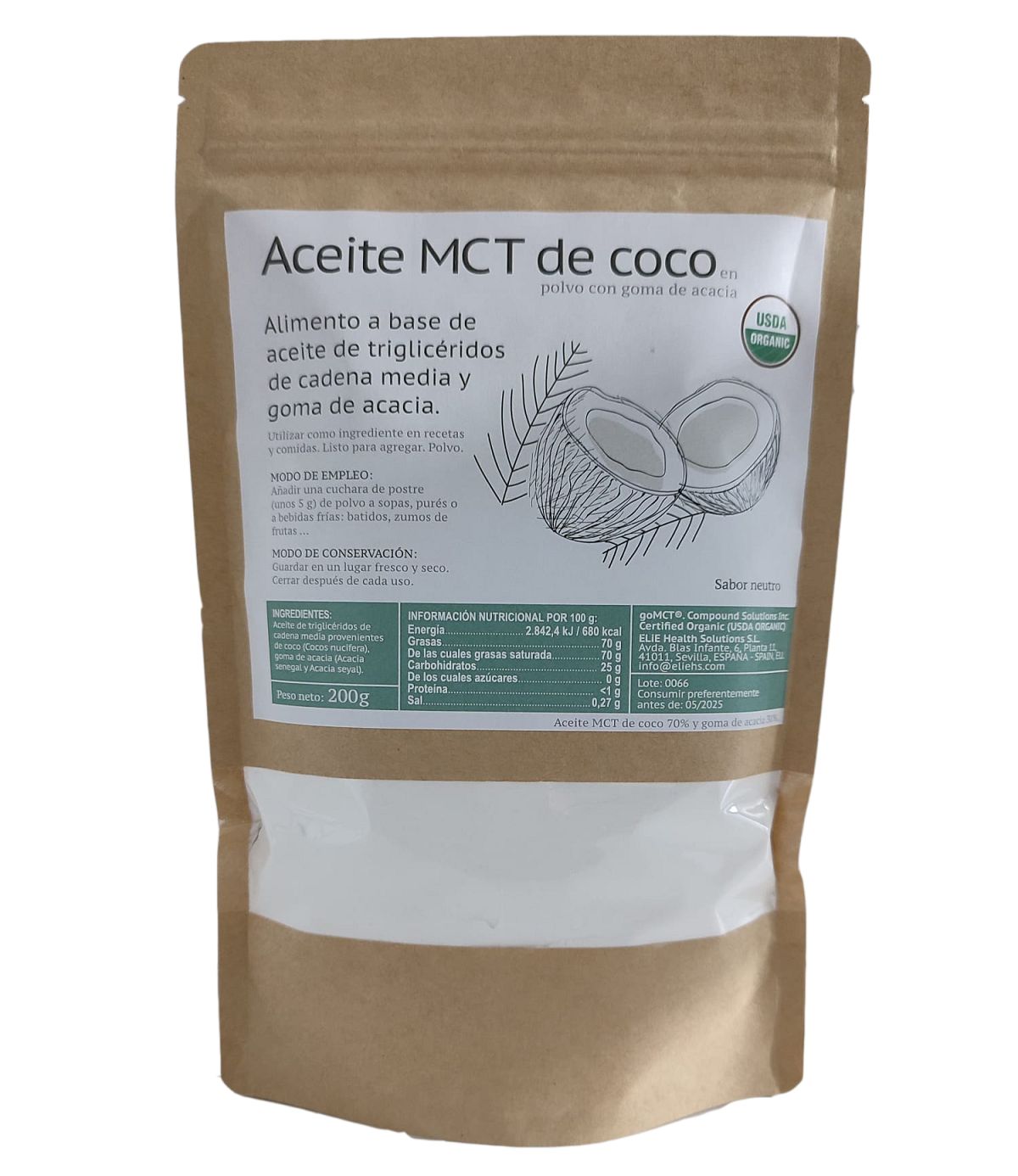 Aceite MCT de coco  200gr