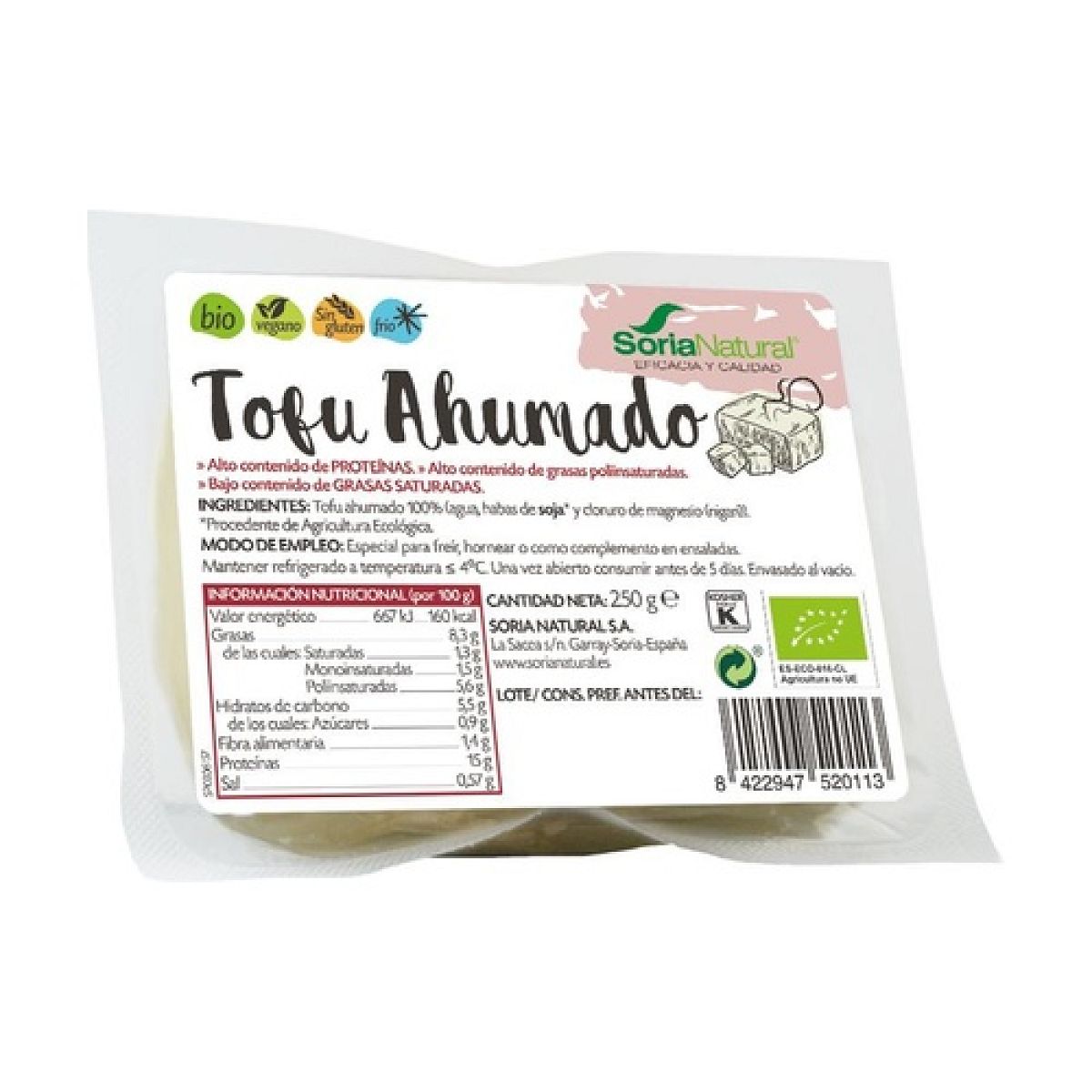 Soria natural - Tofu ahumado 250gr