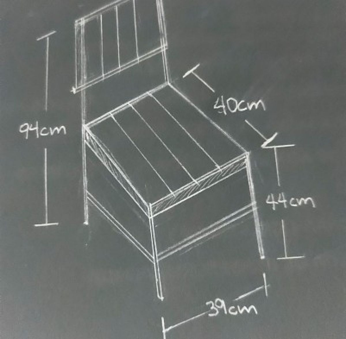 Silla con madera reciclada