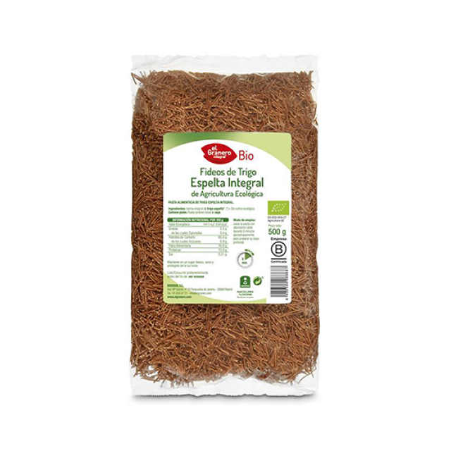 El Granero - fideos trigo espelta integral 500gr Alimentación  La Tienda
